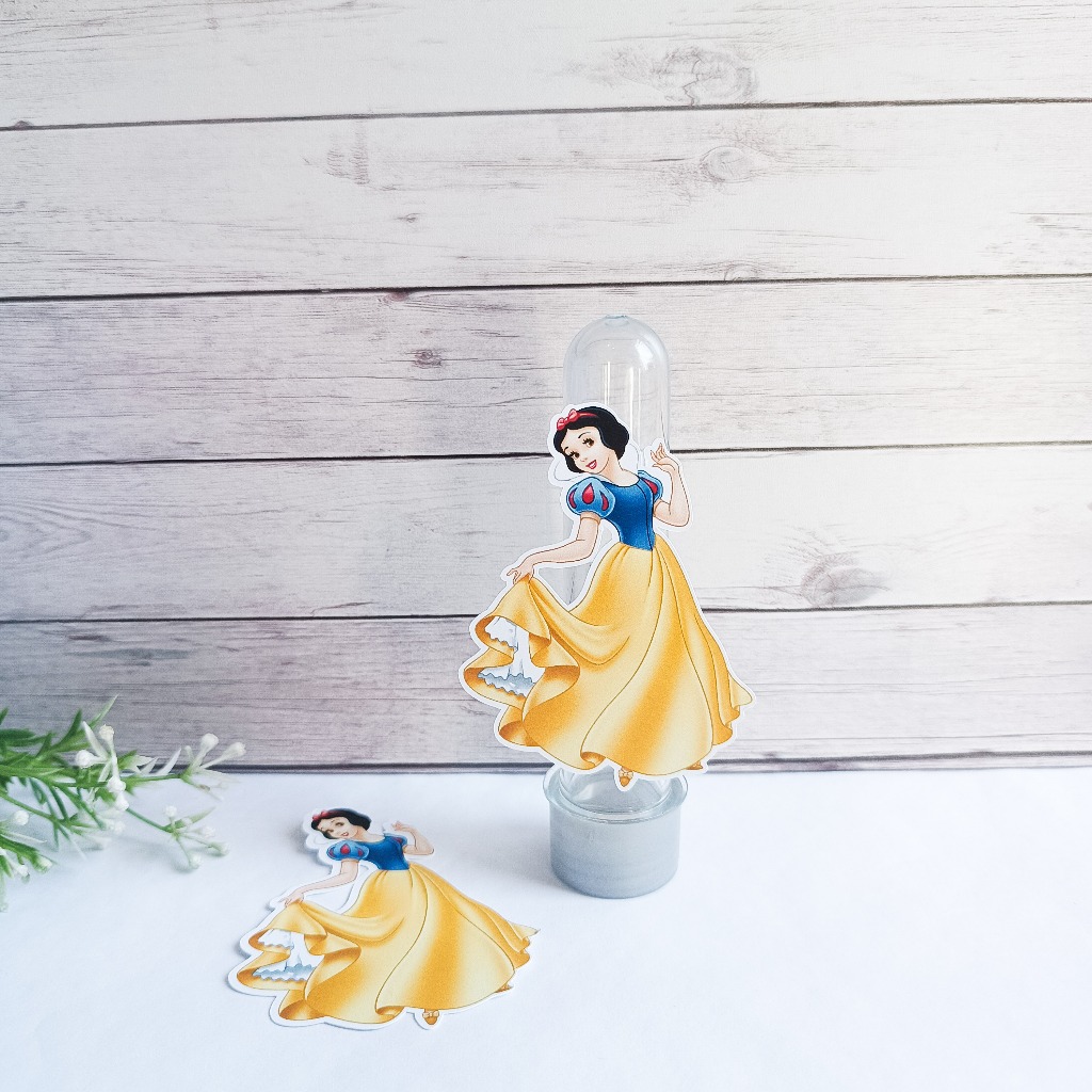 Aplique para Tubete PRINCESAS BRANCA DE NEVE - Mimo Lembrancinha Personalizada Festa Menina Princesa