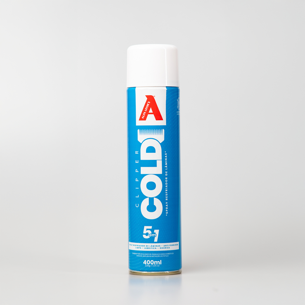 Clipper Cold Alfa Look's 400ml - Spray Resfriador De Lâminas