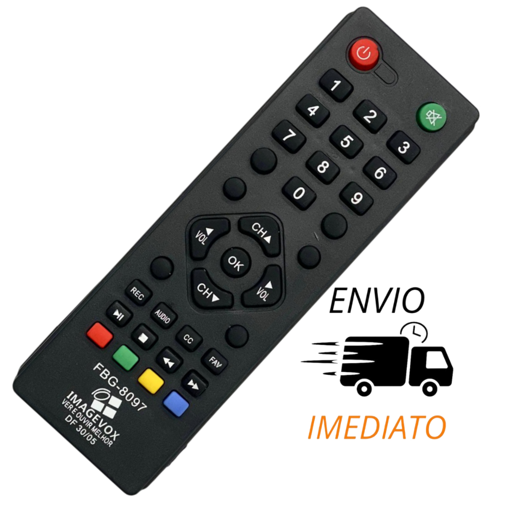 Controle Remoto Tv Conversor Digital Imagevox Adv - ISDBT03 Adv - ISDBT05 FBG- 8097