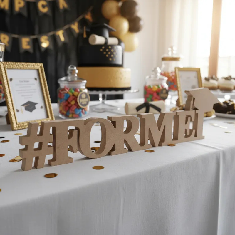 Lettering Decoração de Mesa Formei com Capelo Formatura Cru 15mm 50cm em Oferta na Shopee