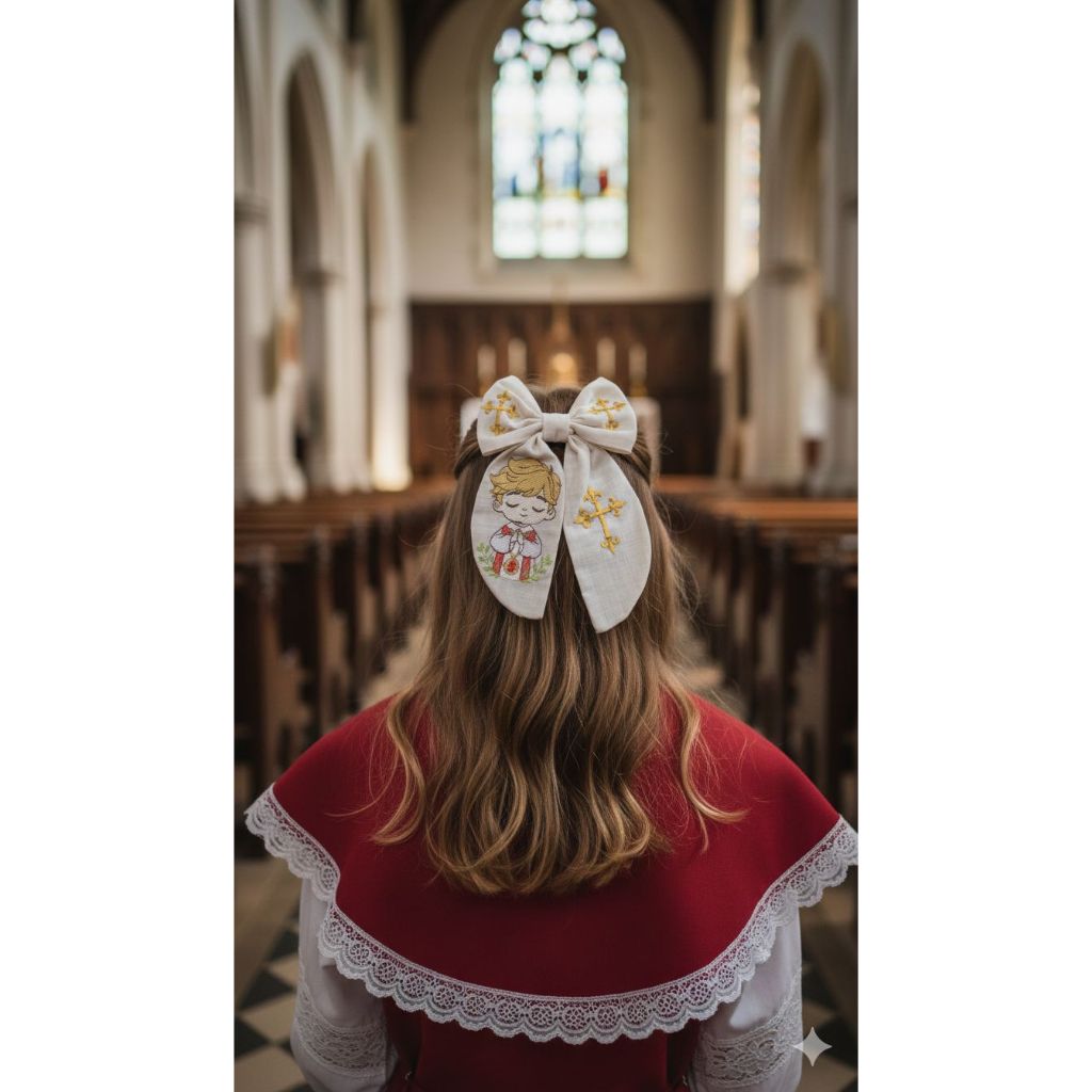 LAÇO G LUXO BORDADO SÃO TARCÍSIO em Oferta na Shopee