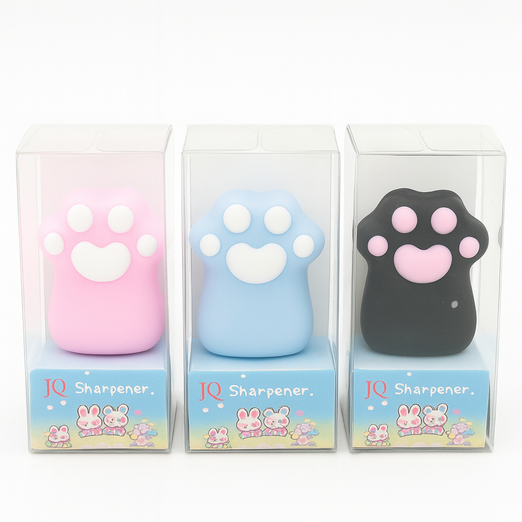 Apontador Fofo Patinha JQ Com Depósito em Caixa Acrílica Para Escola, Papelaria E Presente em Oferta na Shopee