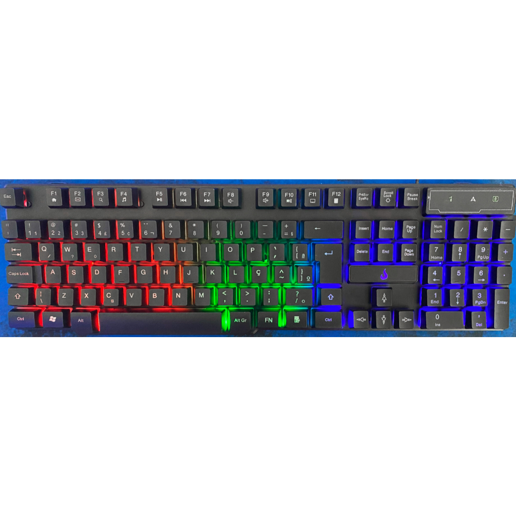 Teclado Semi Mecânico Gamer Rise Mode G1 Full, Membrana, USB, Preto