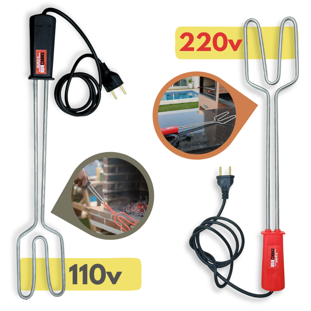 Acendedor Eletrico De Carvao Lenha 110v ou 220v Alta Performance Para Churrasqueira