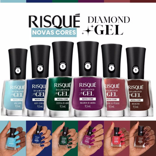 Esmaltes Gel Risque Nova Coleção Risque Diamond Gel Nova Cor Esmalte Atacado em Oferta na Shopee