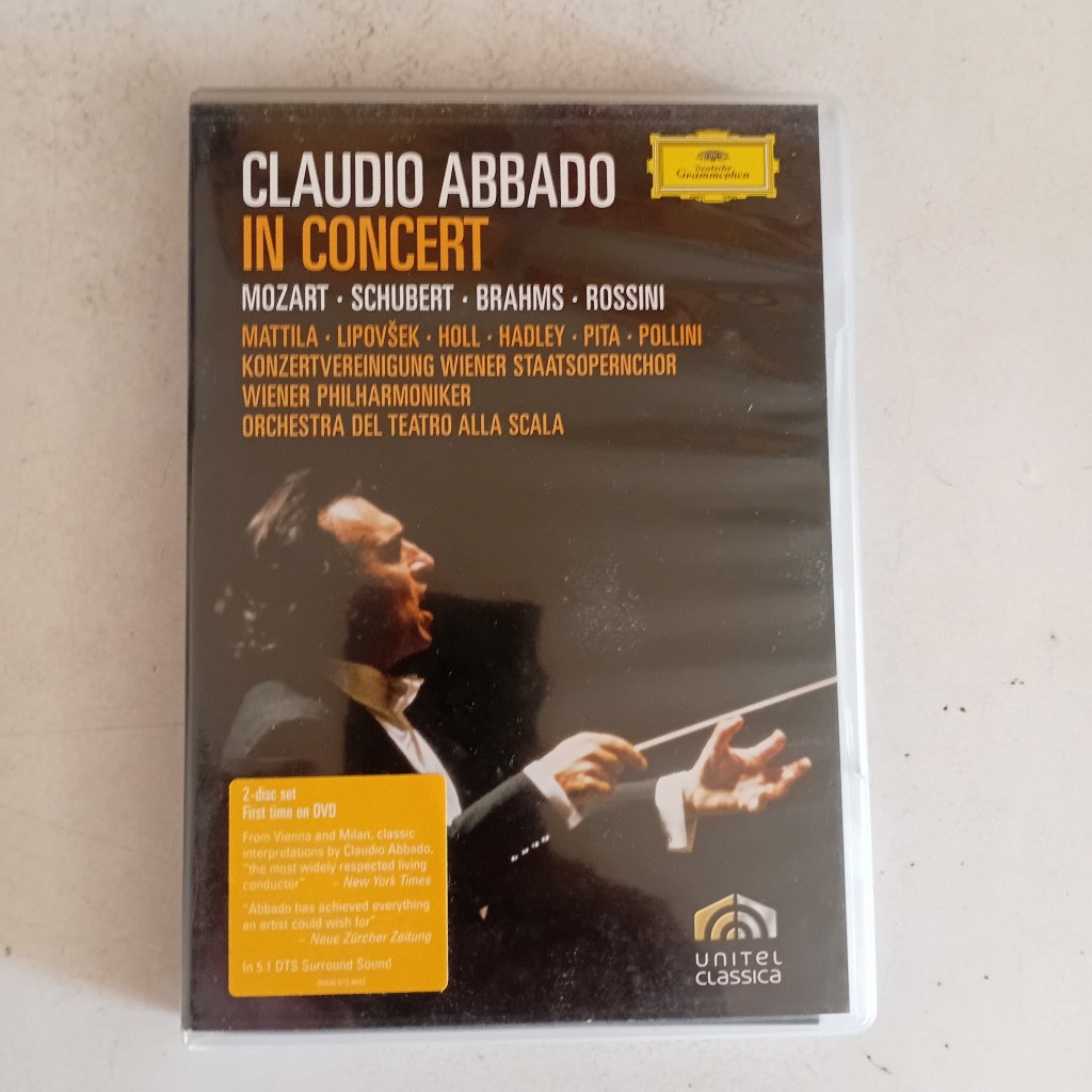 DVD Duplo Claudio Abbado - In Concert - Mozart - Schubert - Brahms - Rossini - Importado