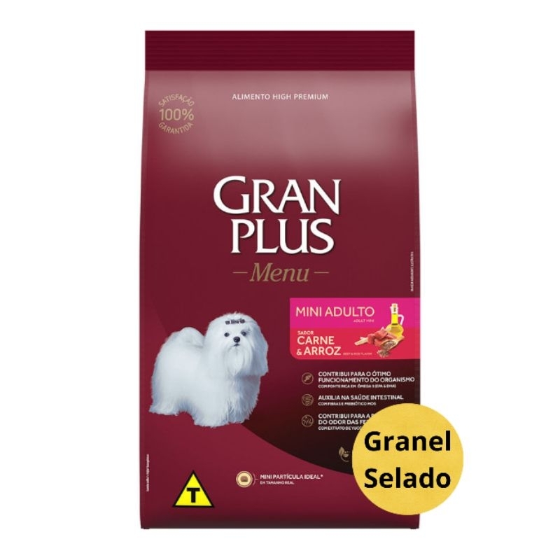 Ração GranPlus Mini – Raças Pequenas | 1kg ou 3kg Granel Selado | Premium Especial