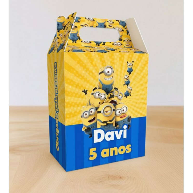 Caixa Maletinha Personalizadas Minions / Lembrancinha / Festa Infantil / Aniversário