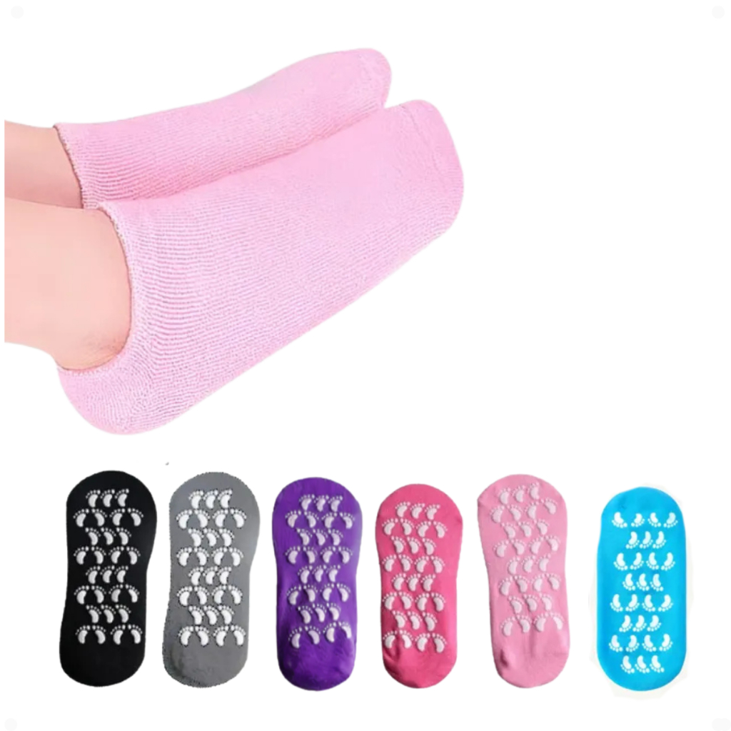 Meias gel Spa Dos Pes Par Meia Esfoliante Tratamento Ressecamento Pé Hidratante Silicone Rachadura