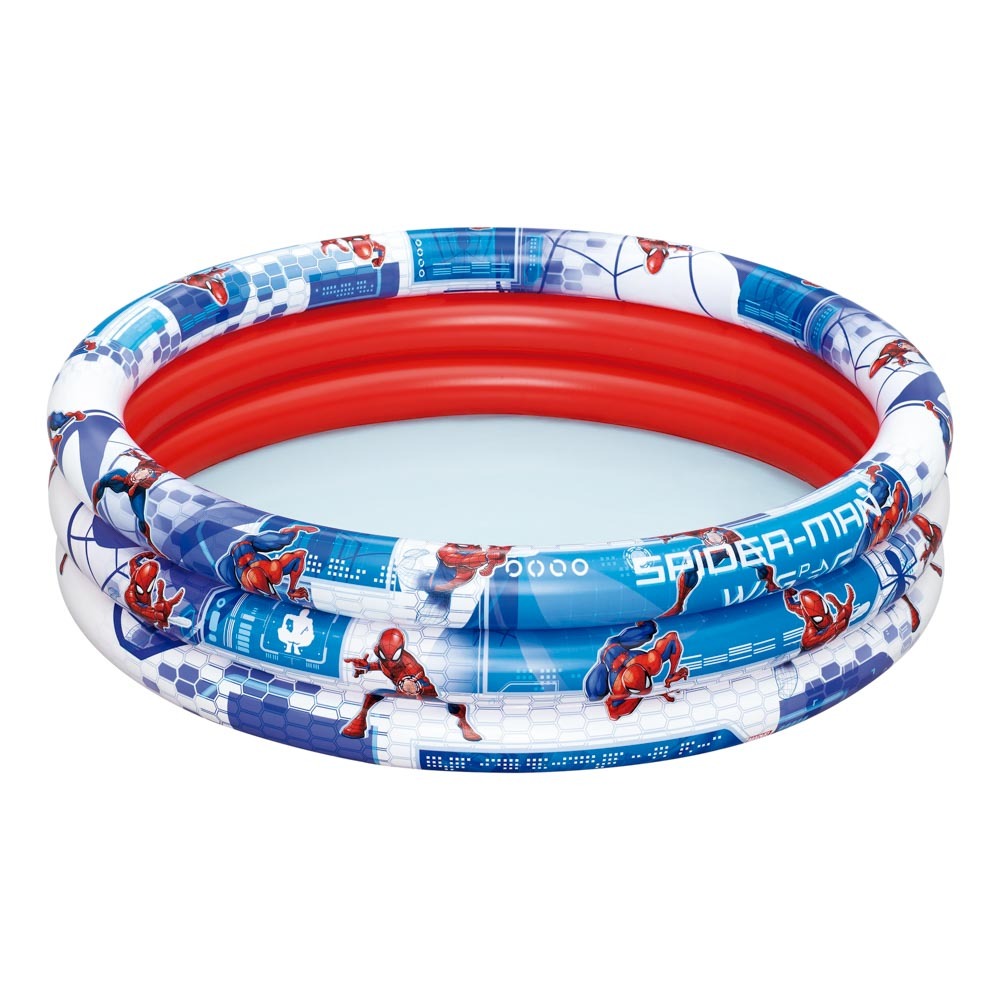 Piscina Inflável Homem-aranha 200L 3 Anéis 120x30cm Mor em Oferta na Shopee