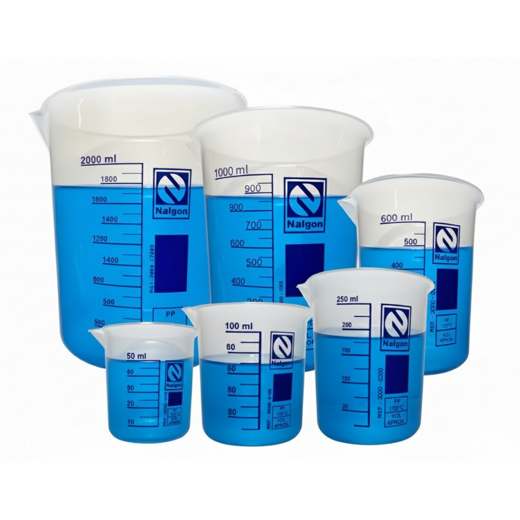 KIT Bequer Becker Plástico 50ml 100ml 250ml + Brinde Autoclavavel 121 Graus em Oferta na Shopee