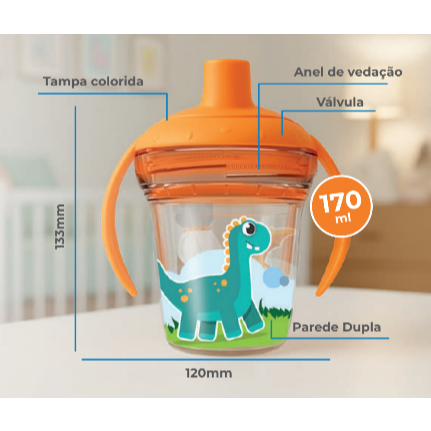 Copo de transição infantil antivazamento infantil com alça.170ml,resistente a queda. em Oferta na Shopee