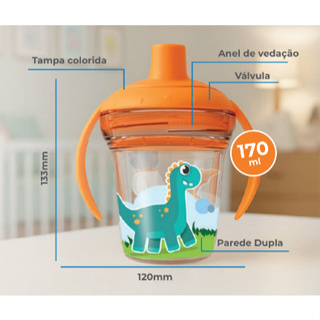 Copo de transição infantil antivazamento infantil com alça.170ml,resistente a queda. em Oferta na Shopee