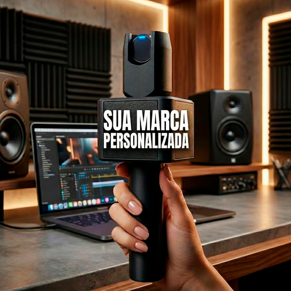 Canopla Personalizada Suporte Microfone Lark M2 Até 2 Marcas
