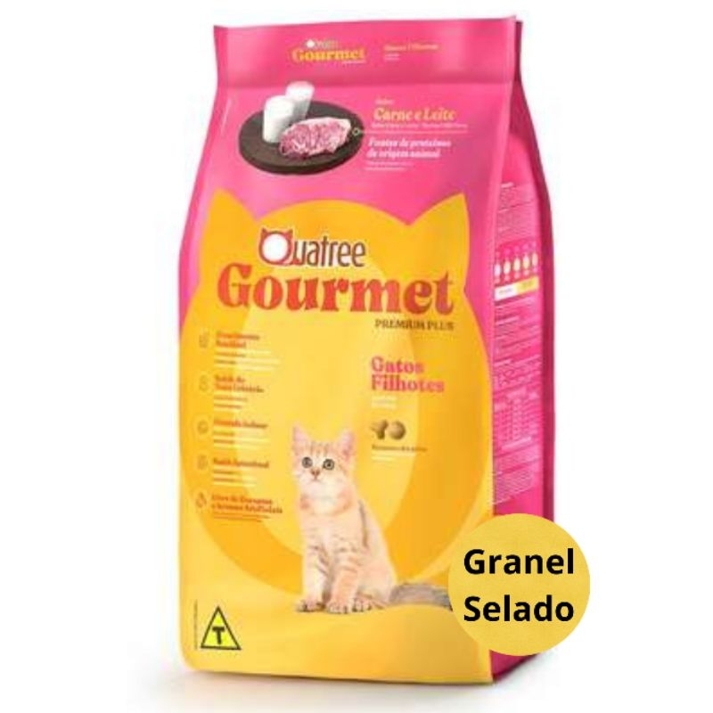 Ração Quatree Gourmet Gato Filhote 1 ou 3kg | Granel Selado | Nutrição Premium