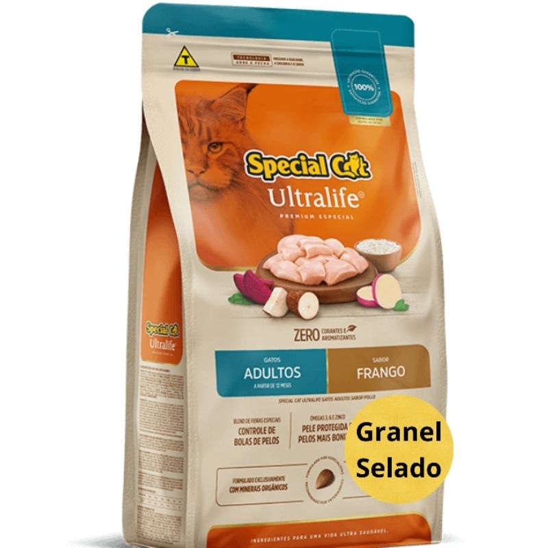 Ração Special Cat Ultra Life Frango 1 ou 3kg | Granel Selado | Gatos Adultos | Premium