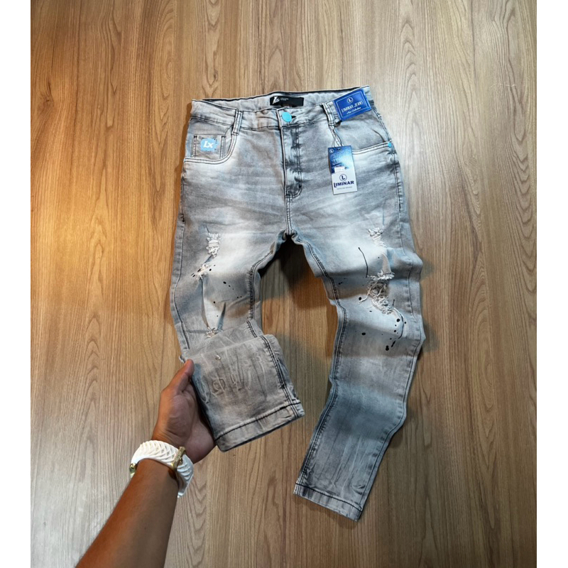 CALÇA JOGADOR MASCULINA PREMIUM JEANS CLARA (LIMINAR JEANS) em Oferta na Shopee