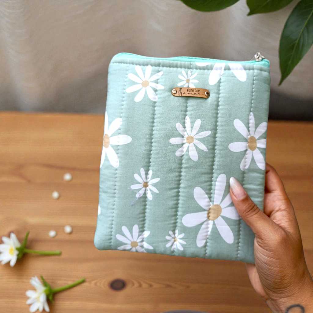 Capa Case Acolchoada para Kindle com Zíper de Tecido 20cm x 17cm Proteção Prática e Estilo para Leitores Kindle em Oferta na Shopee