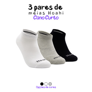 Kit 3 Pares de Meias Cano Curto Atoalhada Hoahi em Oferta na Shopee