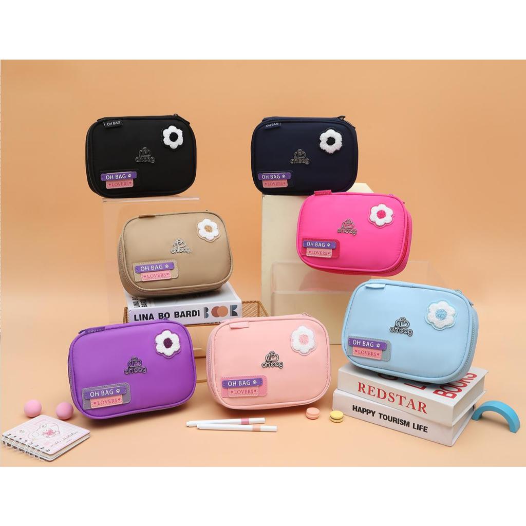 Estojo Box Grande Escolar Oh Bag Menina Organizador Floral Fofo Material Escolar 22CM  BD-21144 em Oferta na Shopee