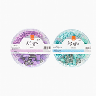 Kit Papelaria Office Pastel com Clips Binder e Clips Coloridos para Escritório e Estudo em Oferta na Shopee