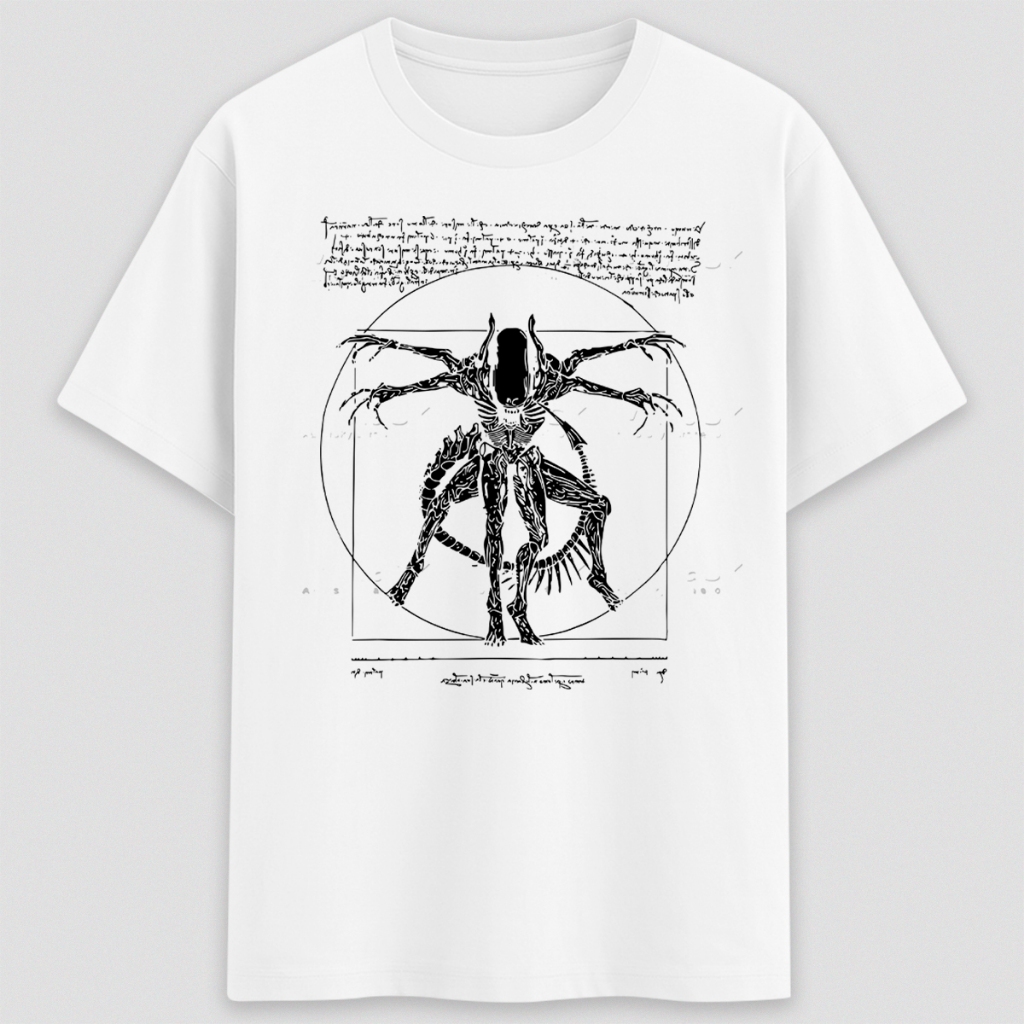 Camiseta Estampada Alien Personalizada 100% Algodão 30.1 Tamanho do P ao G3