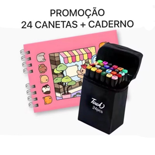Kit de Livro de Colorido 48 Folhas + Jogo De Caneta Marcadora 12/24/48/ Cores em Oferta na Shopee
