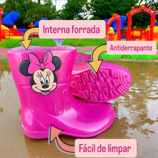 Galocha Infantil Feminina Minie 19 AO 34 Bota Impermeavel Bota Galocha