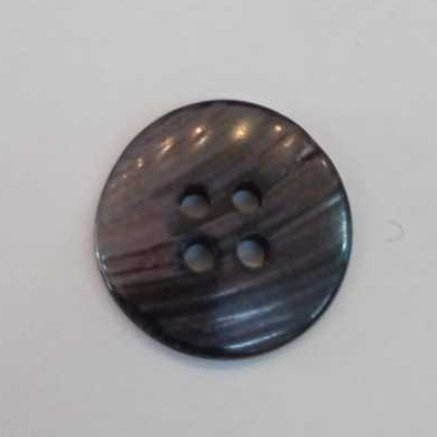 Botão de Costura Madrepérola Original Cinza Grafite Tam 20 mm com 10 Un