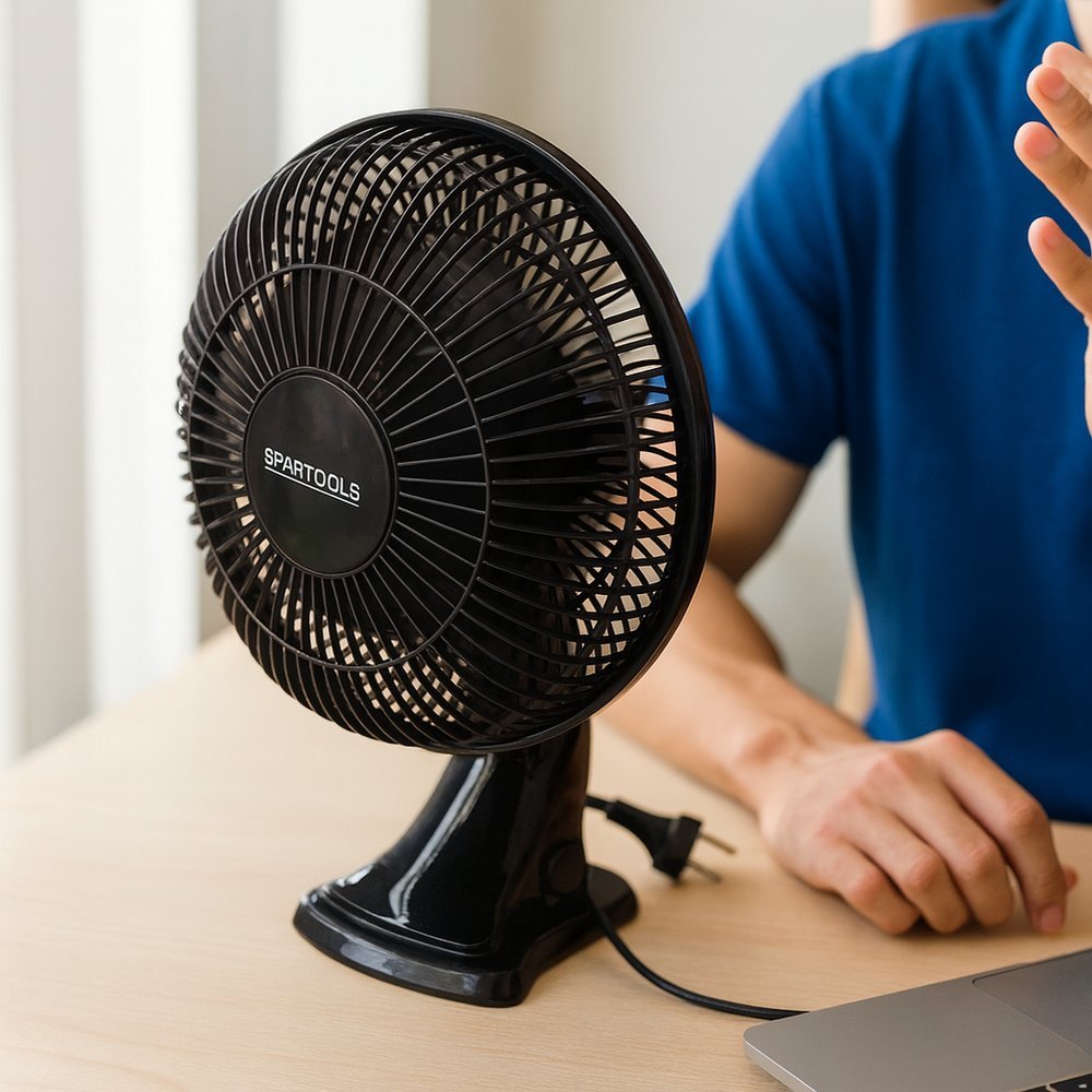 Ventilador Portátil Mesa 220V 127V Com Oscilação Refrigera Casa Escritório Ambiente