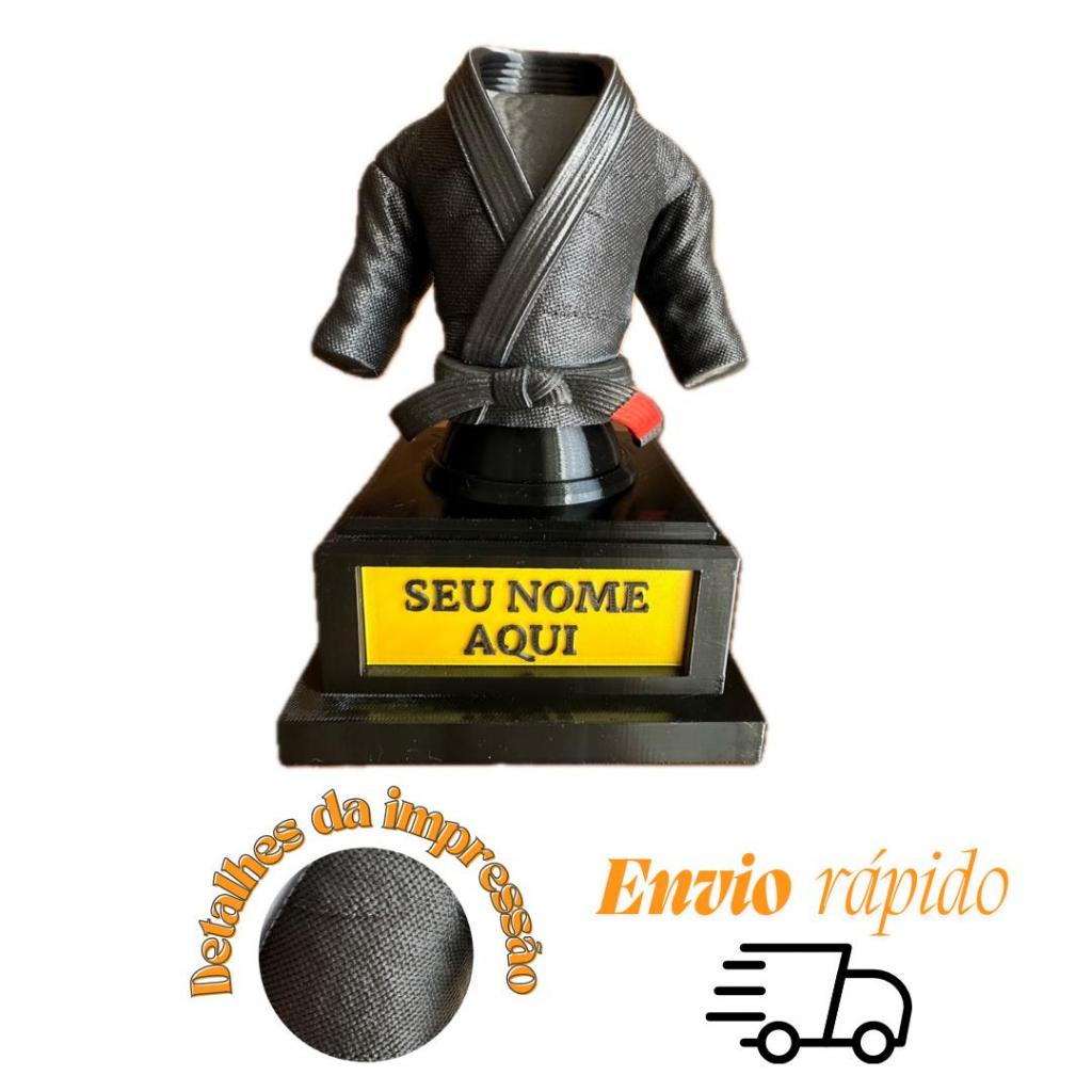 Troféu kimono jiu-jitsu judô karatê taekwondo arte marcial esporte personalizado presente decoração
