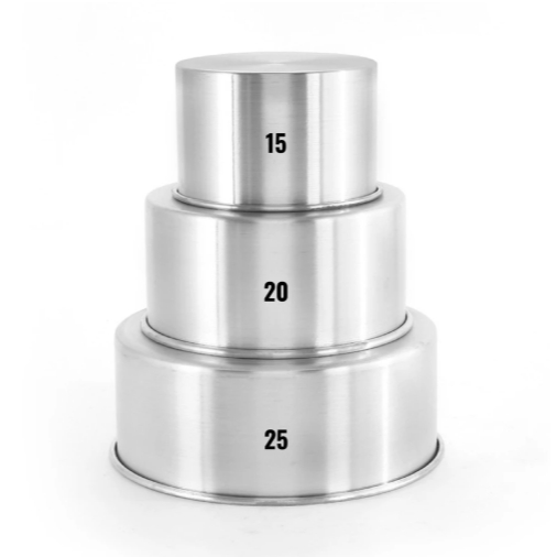 Kit 3 Forma Assadeira Bolo Redonda Alta 15-20-25cm em Alumínio*