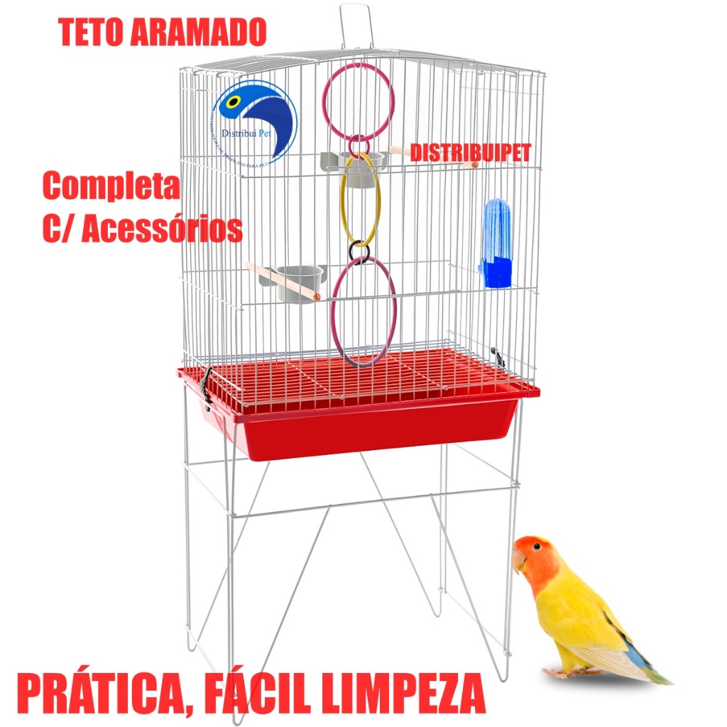 Gaiola Viveiro Calopsita Agapornis Completa C/ Acessórios em Oferta na Shopee