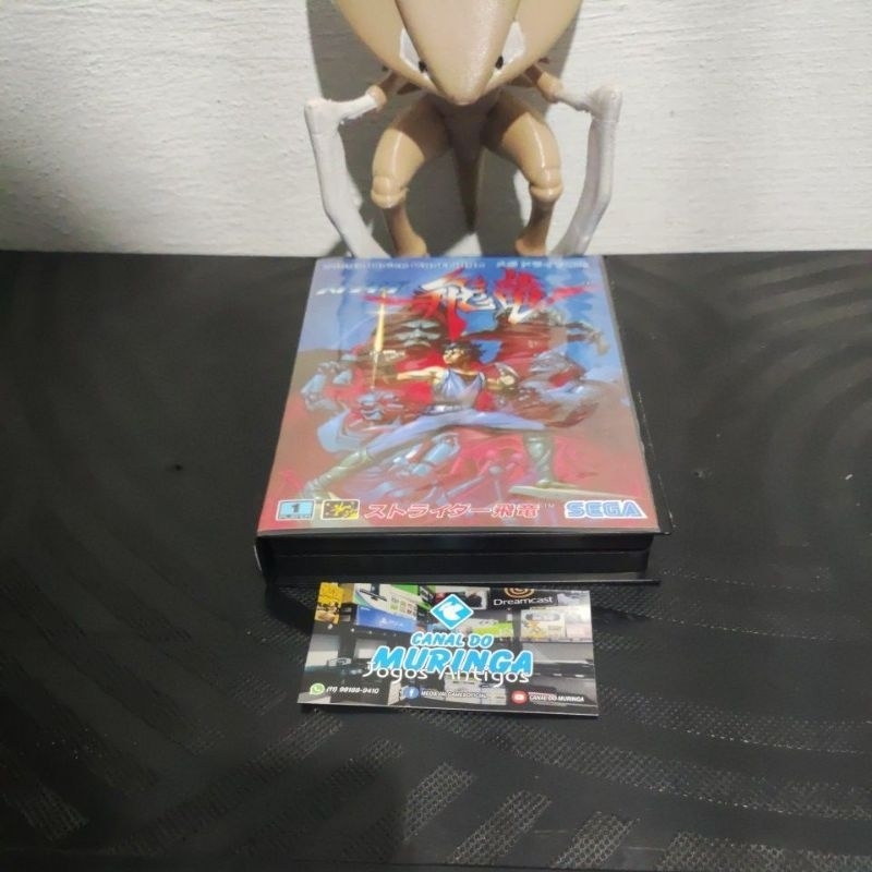 Strider - Mega Drive - japonês - Carcaça nova - label nova - Caixa de plástico preta padrão Sega