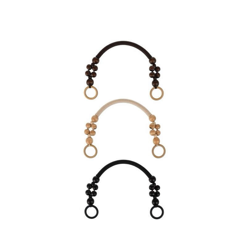 Alça para Bolsa - Bola Madeira com Cordão - 46 cm - Unid