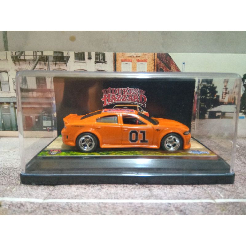hot wheels Dodge charger hellcat general Lee custom (rodas com pneus de borracha)