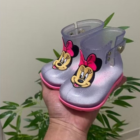 Bota Galocha Impermeavel Bota para Criança Bebê Bota Feminina de plastico Bota de borracha 19-24