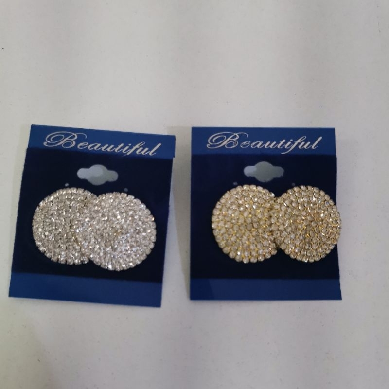 💎✨ Brinco Feminino Luxo Redondo Cravejado com Strass Brilho Intenso Elegância Clássica Ilumina o Rosto Refinado B310042