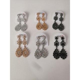 💎✨ Brinco Feminino Longo Clássico com Cristais Luxo Elegante Sofisticado Imponente Refinado Atemporal Festas B255045-2