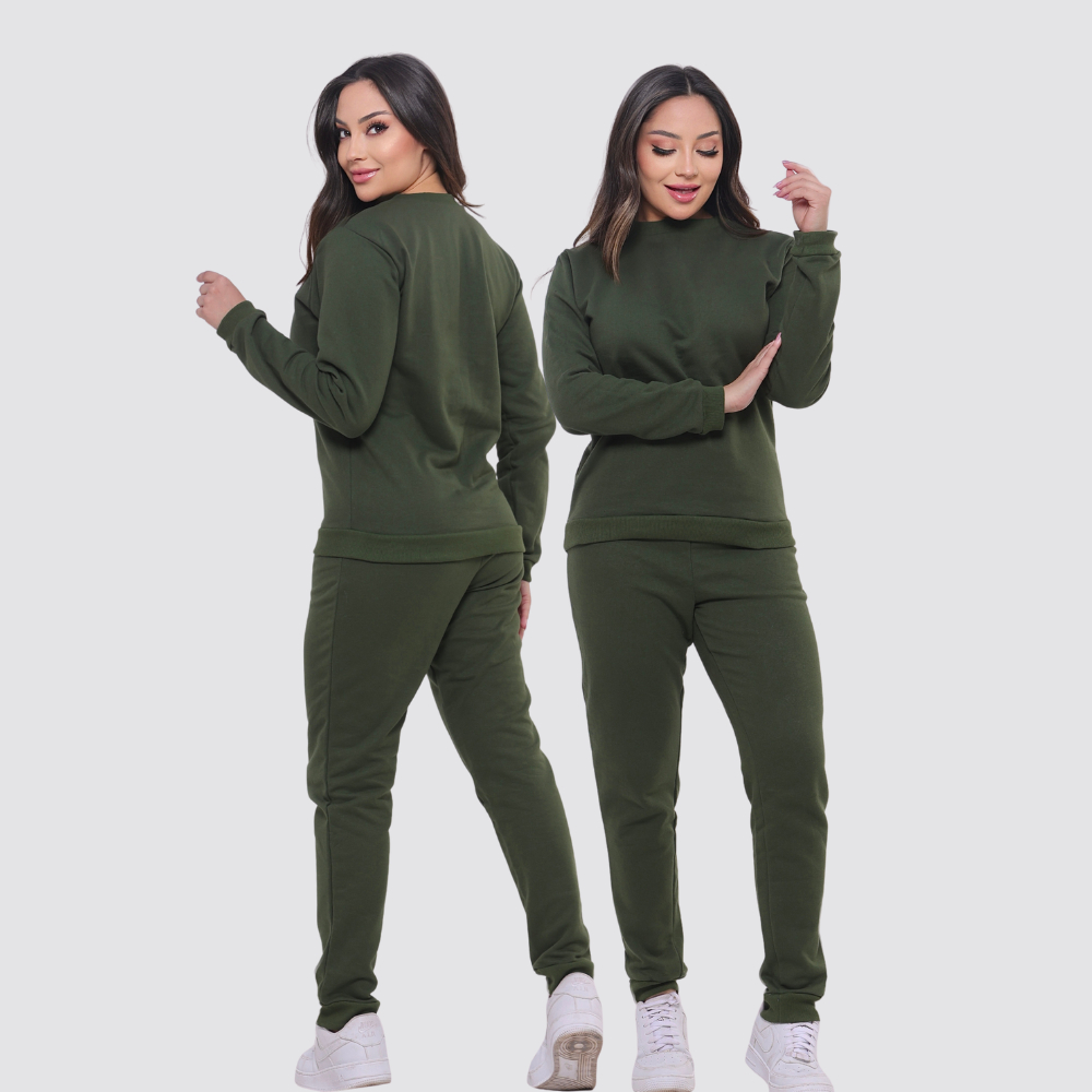 Conjunto de Moletom Feminino Blusa de Frio mais Calça de Frio Inverno Tecido Premiun Confortavel Volta as Aulas