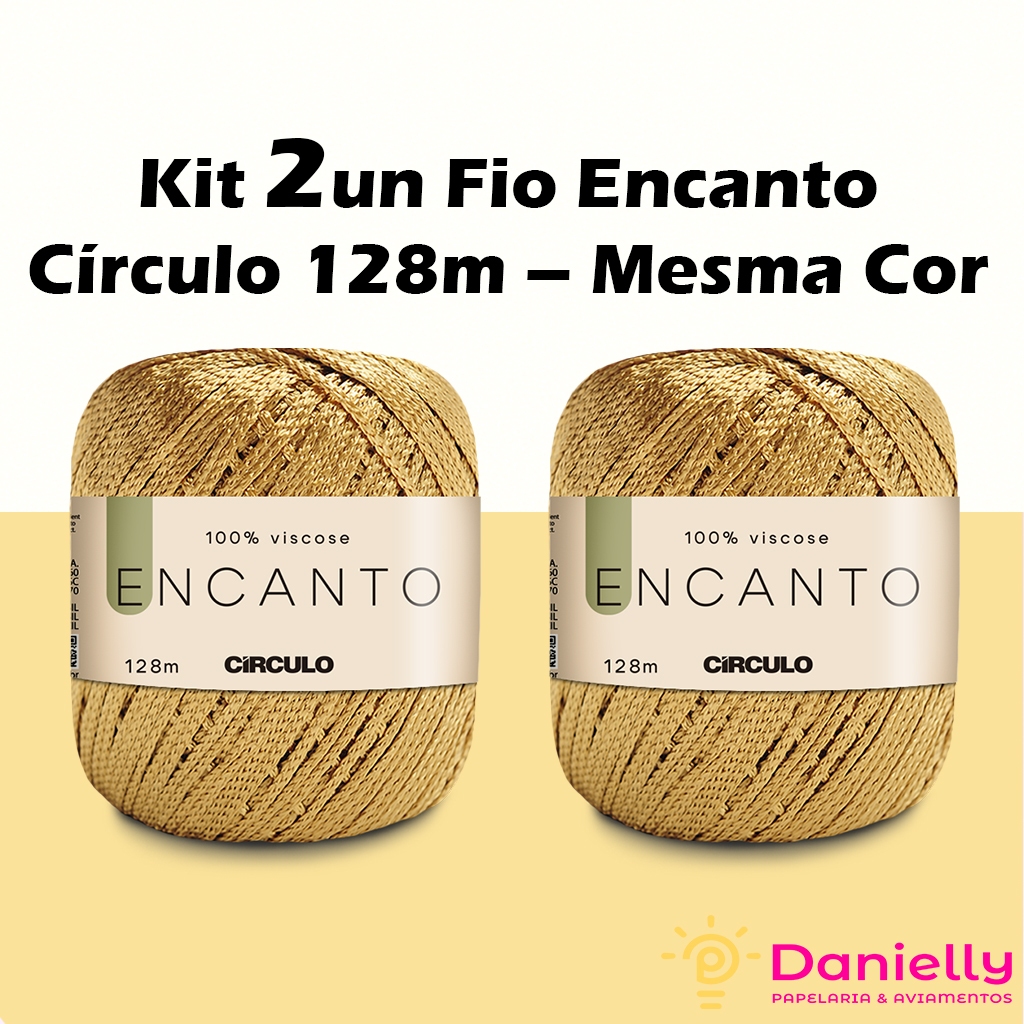 Kit 2un Fio Encanto Círculo 128m Para Crochê e Tricô – Mesma Cor em Oferta na Shopee