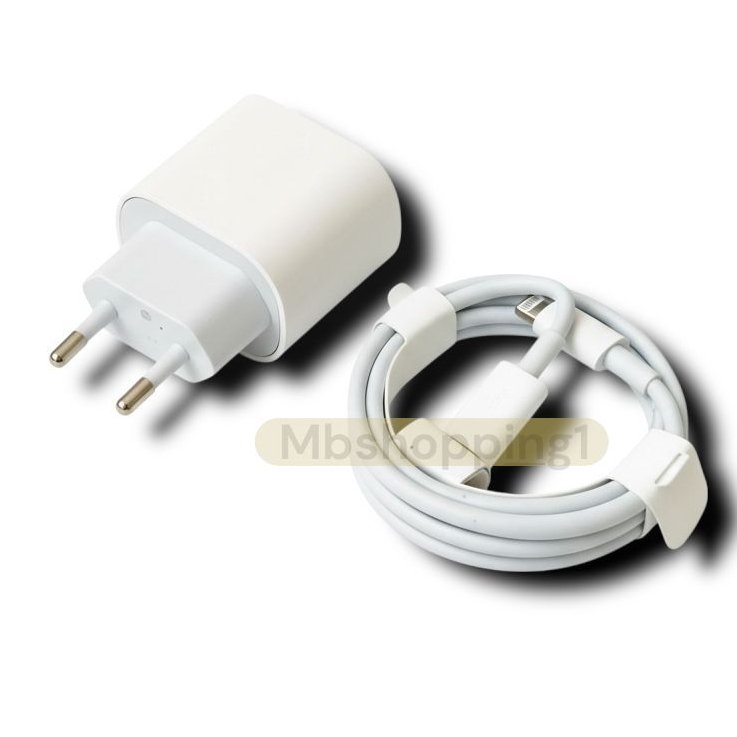 Kit Carregador De iPhone Fonte com Cabo Carregamento Rápido 20w USB-C em Oferta na Shopee
