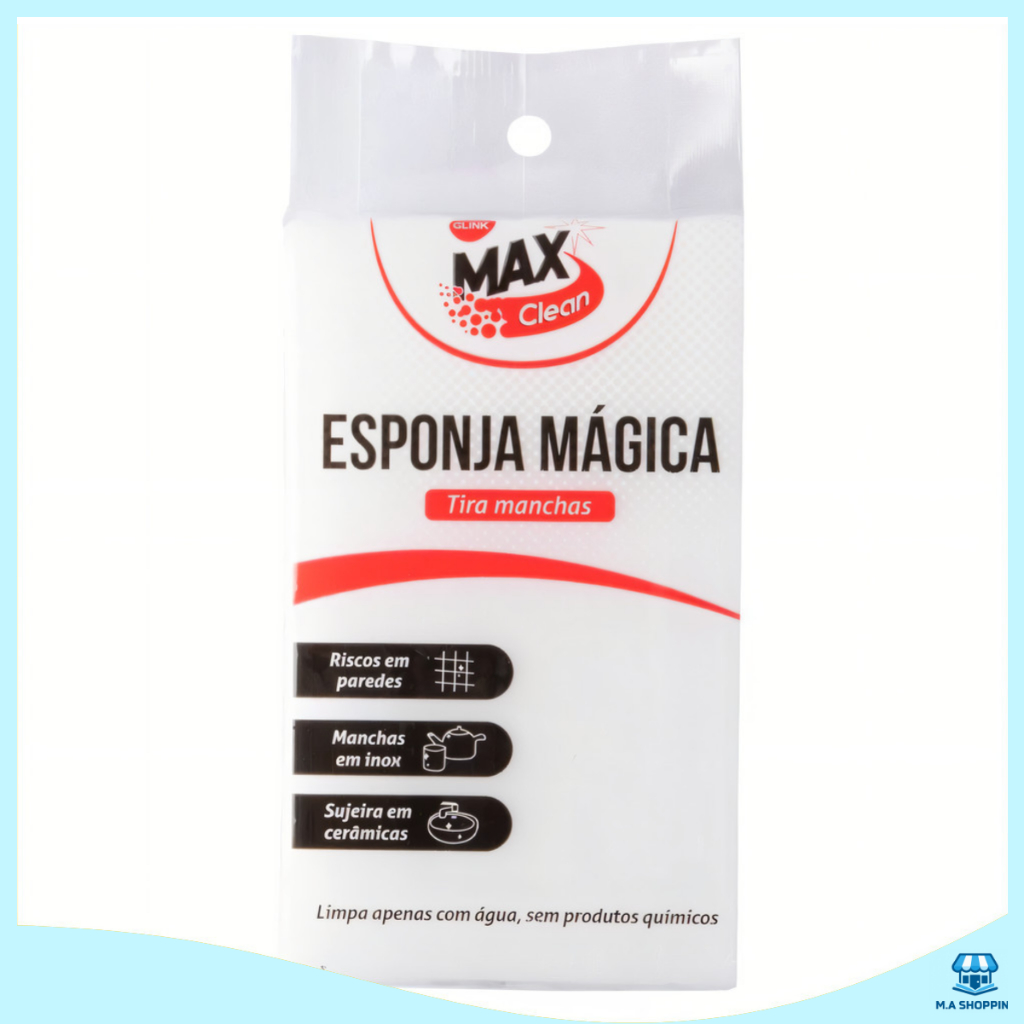 Esponja Mágica de Melamina Tira Manchas Riscos Mágica Branca Multiuso Envio Imediato