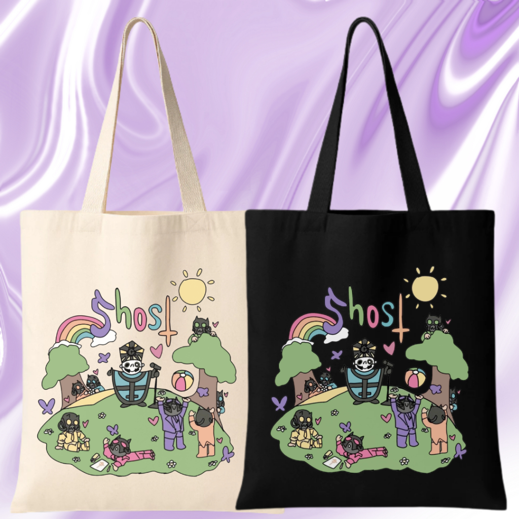 Ecobag Ghost || Algodão Preta ou Cru