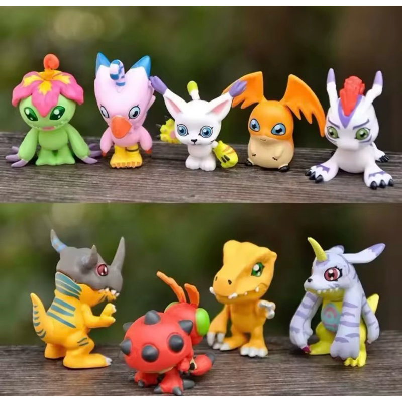 Kit 9 Bonecos Digimon Miniaturas Colecionáveis Agumon Gabumon Anime em Oferta na Shopee