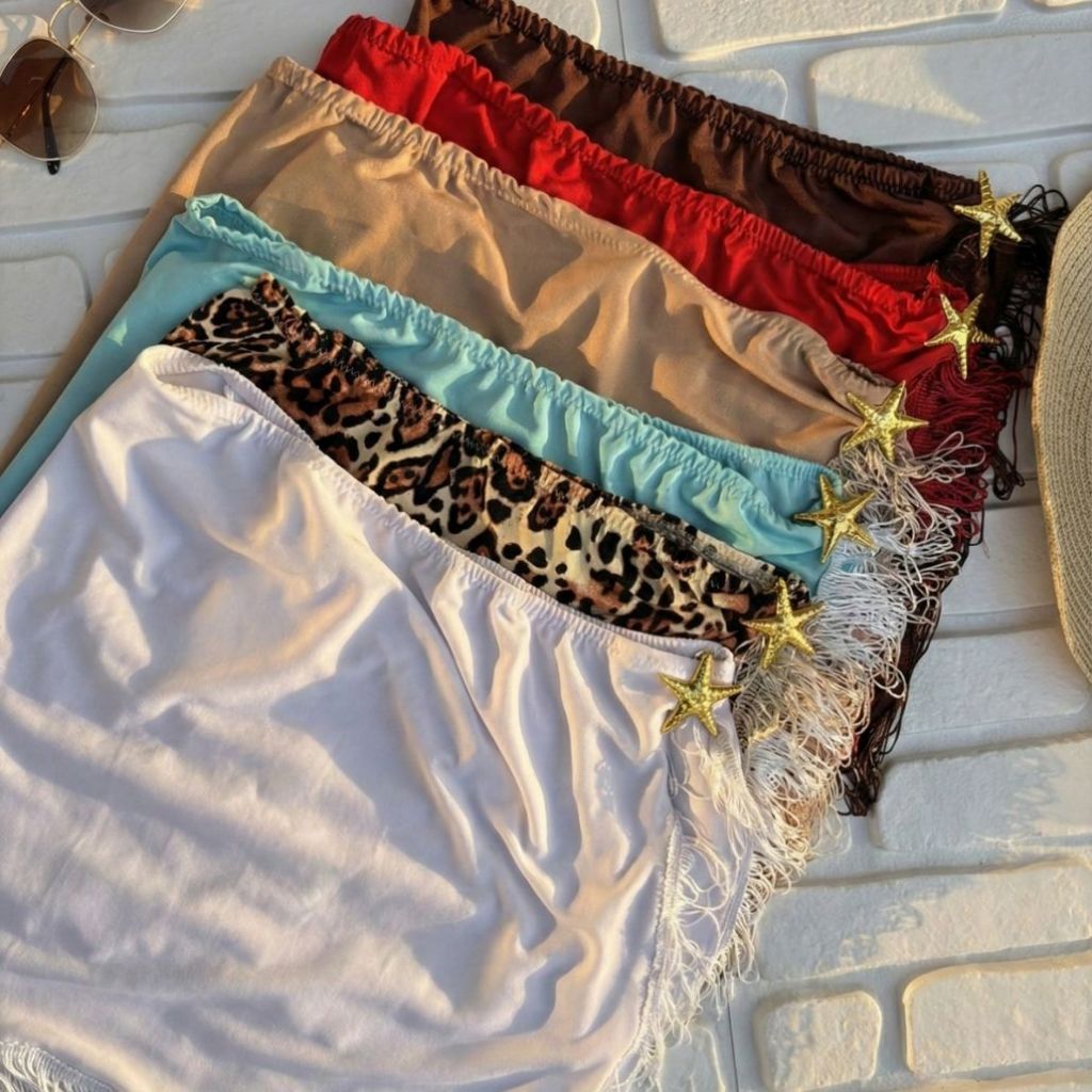 Saída De Praia Com Franja E Estrela Moda Verão 2026 em Oferta na Shopee
