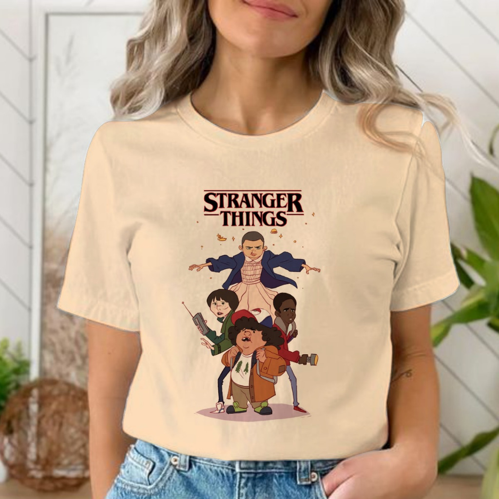 CAMISETA STRANGER THINGS - ELEVEN, LUCAS, MIKE E DUSTIN,UNISSEX , CAMISETA FEMININA E MASCULINA, ADULTA, MODA plus size