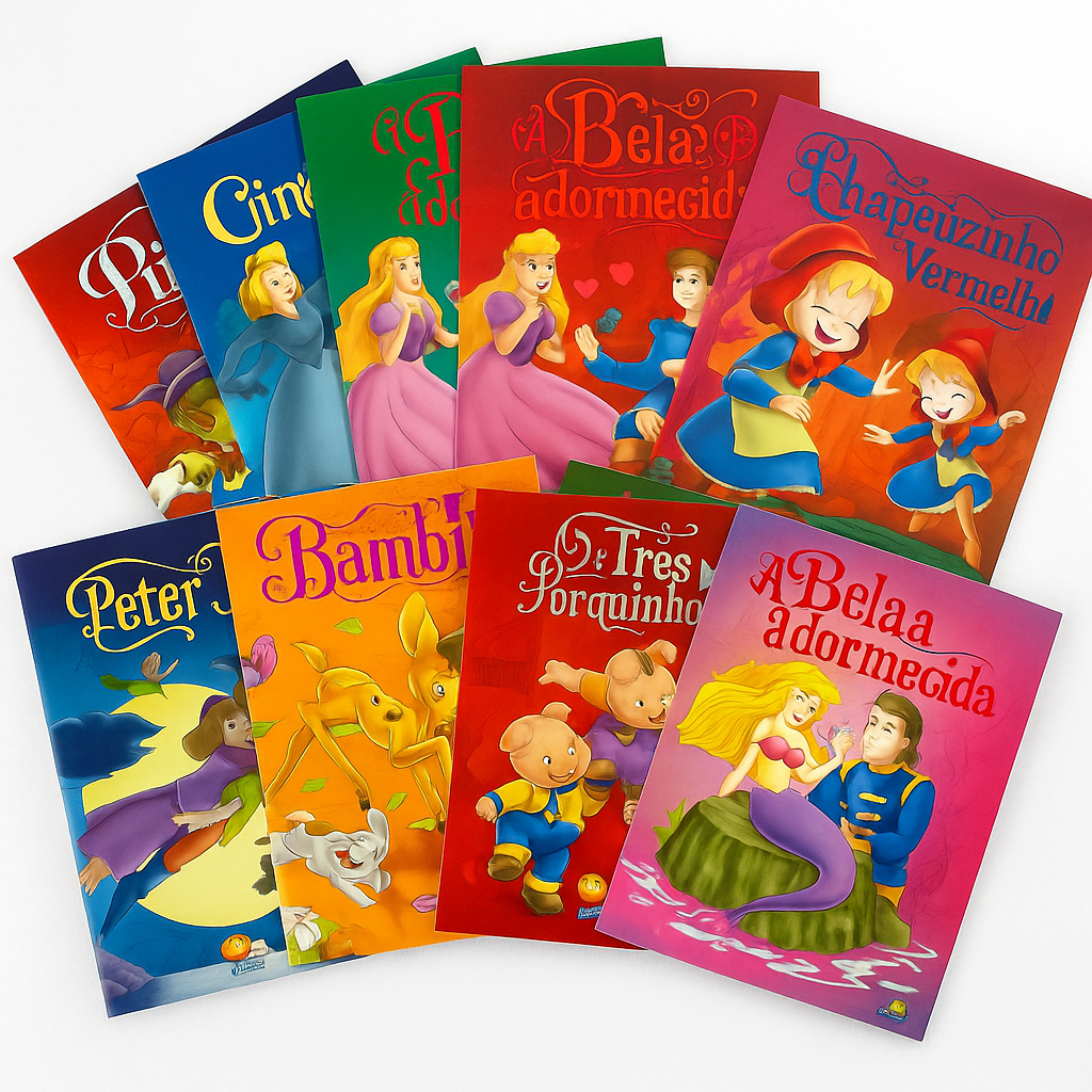 Kit 10 Livros de Histórias Infantis | Clássicos para Ler e Encantar