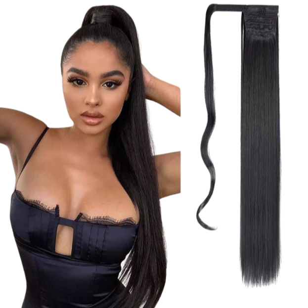 Aplique Rabo De Cavalo Velcro Liso Fibra Orgânico Premium em Oferta na Shopee