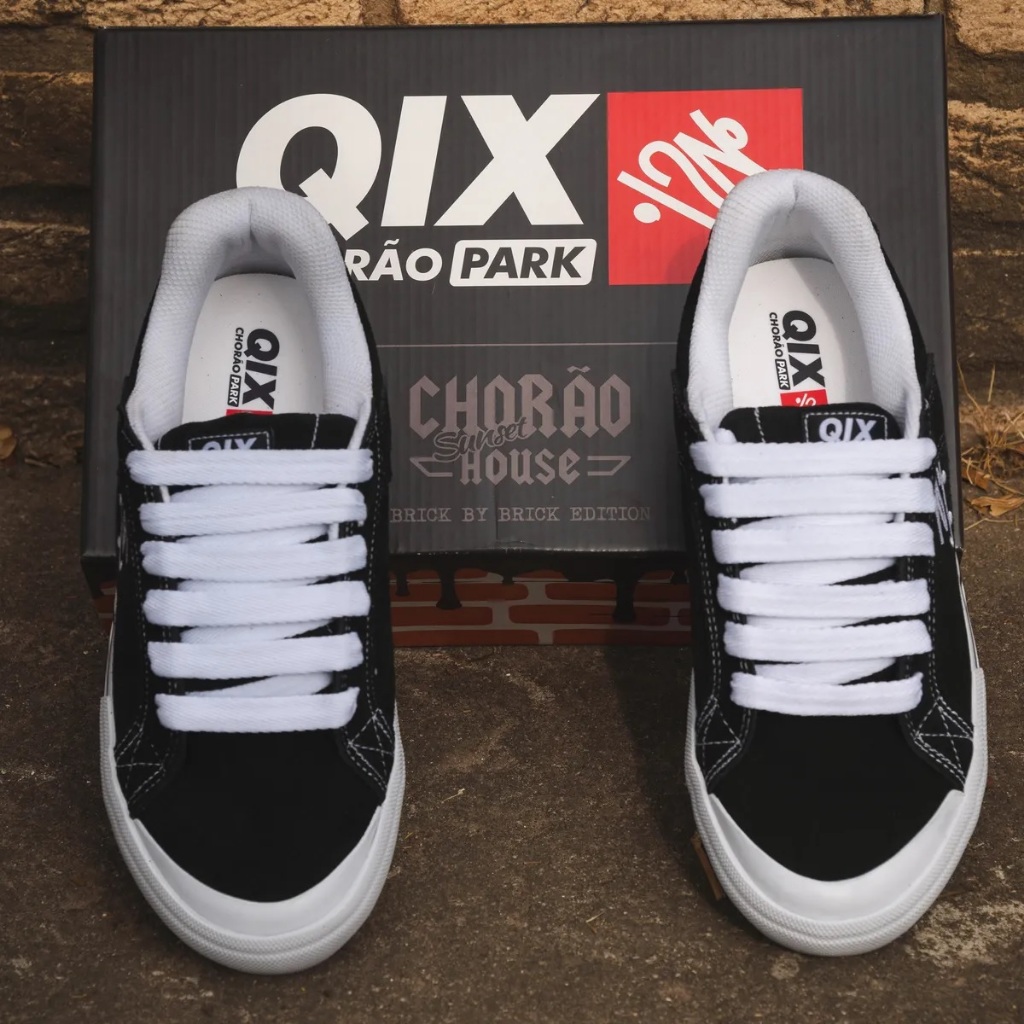 Tênis Qix Chorão Park Preto Branco Masculino Feminino Casual